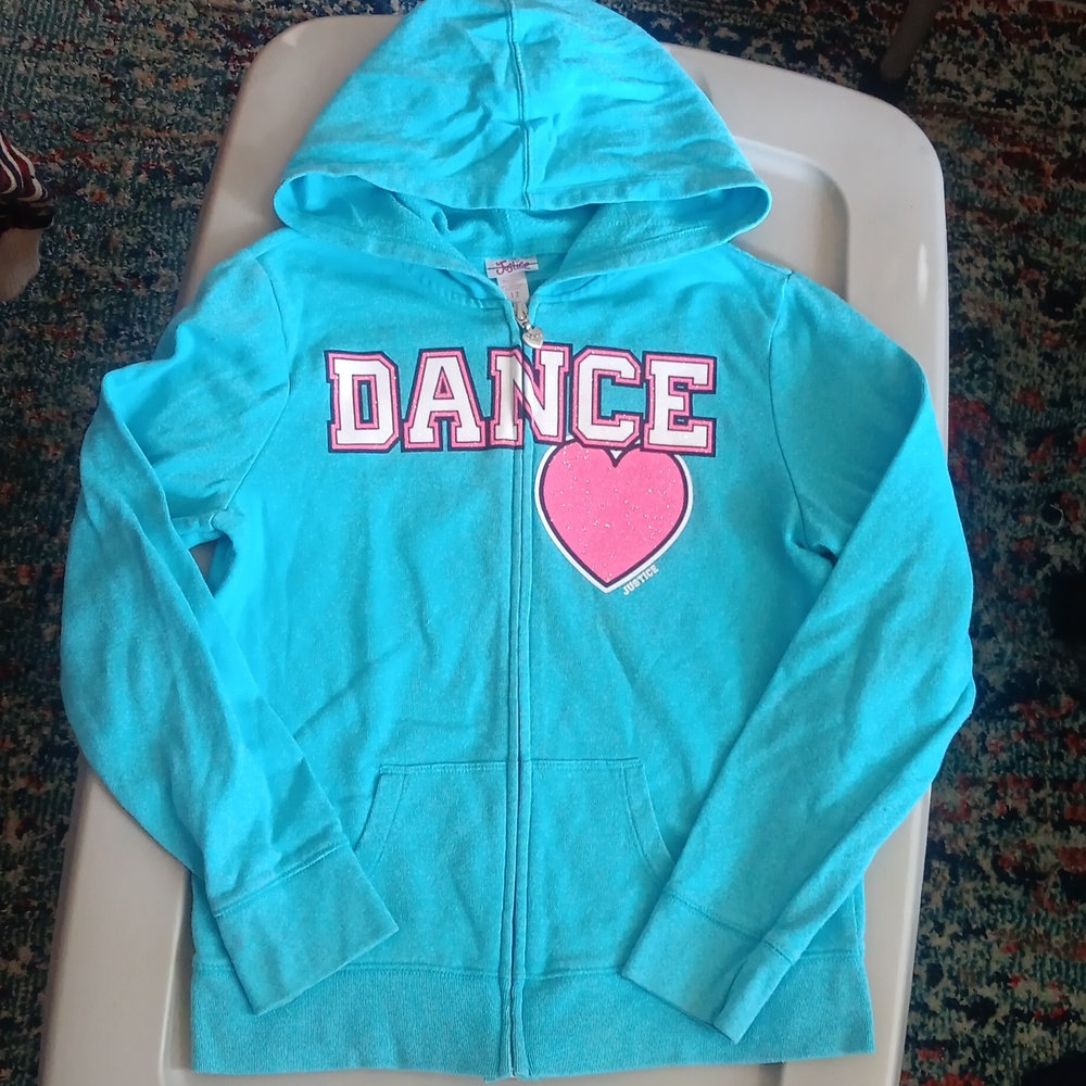 Justice zip-up hoodie